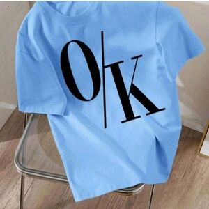 Light Blue OK Graphic Kids Tee